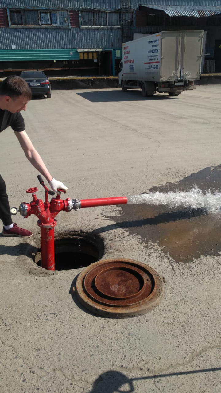 Испытание пожарных кранов на водоотдачу